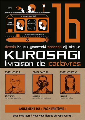 Couverture du livre « Kurosagi ; livraison de cadavres Tome 16 » de Eiji Otsuka et Housui Yamazaki aux éditions Pika