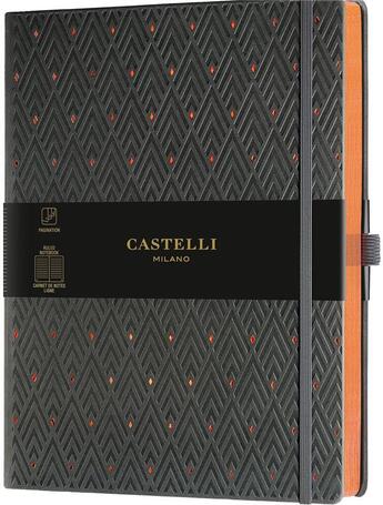 Couverture du livre « Carnet c&g très grand format ligné diamant copper » de  aux éditions Castelli Milano