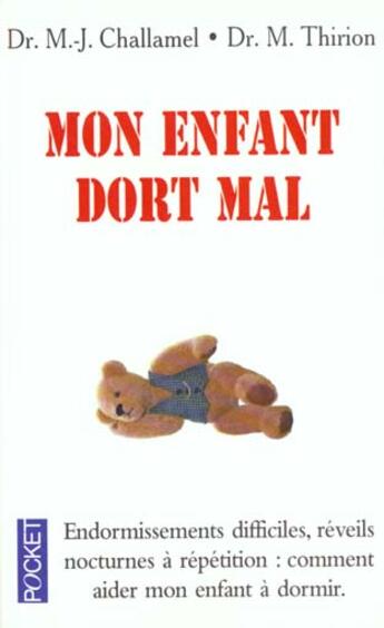 Couverture du livre « Mon Enfant Dort Mal » de Marie-Josephe Challamel aux éditions Pocket