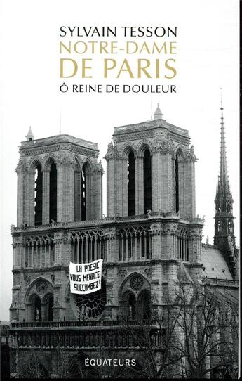 Couverture du livre « Notre-Dame de Paris ; ô reine de douleur » de Sylvain Tesson aux éditions Des Equateurs