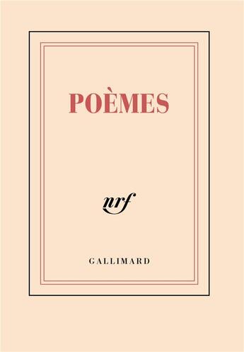 Couverture du livre « Carnet poche ligne poemes (papeterie) » de  aux éditions Gallimard