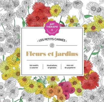 Couverture du livre « Art thérapie ; les petits carrés : fleurs et jardins » de Pauline Bloquel aux éditions Hachette Heroes