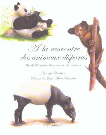 Couverture du livre « La rencontre des animaux disparus (a) » de Daublon Georges aux éditions Flammarion