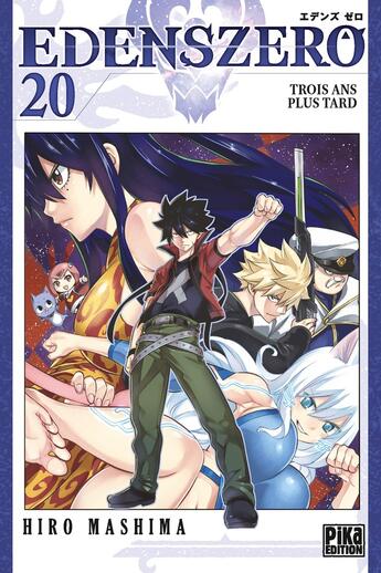 Couverture du livre « Edens zero Tome 20 : trois ans plus tard » de Hiro Mashima aux éditions Pika