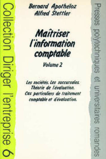 Couverture du livre « Maitriser L'Info Comptable » de Apotheloz aux éditions Ppur