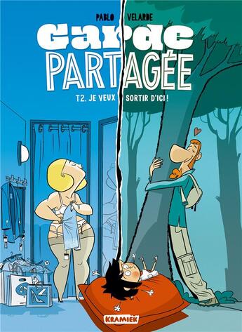 Couverture du livre « Garde partagée Tome 2 : je veux sortir d'ici ! » de Pablo Velarde aux éditions Paquet