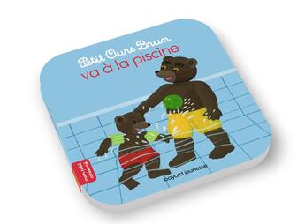 Couverture du livre « Petit Ours Brun va à la piscine » de Marie Aubinais et Daniele Bour aux éditions Bayard Jeunesse