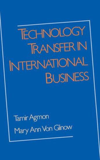 Couverture du livre « Technology Transfer in International Business » de Tamir Agmon aux éditions Oxford University Press Usa