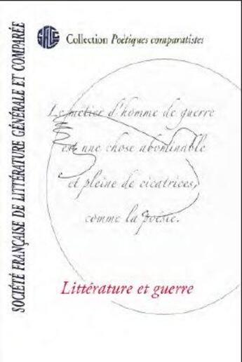 Couverture du livre « Écritures de la Grande Guerre » de Poetiques Comparatistes aux éditions Lucie