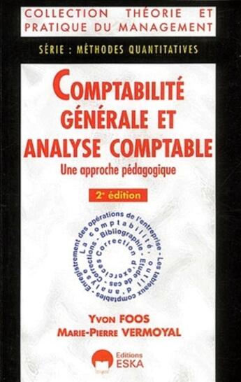 Couverture du livre « Comptabilite generale analyse comptable » de Foos Yvon aux éditions Eska