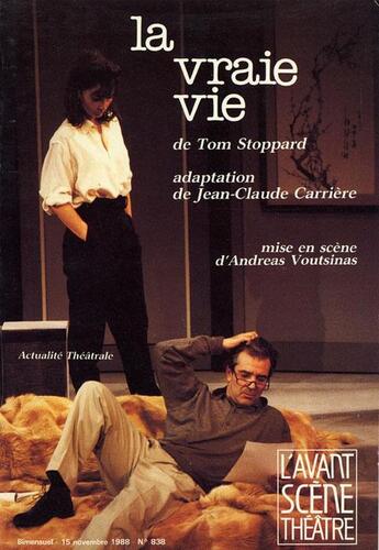 Couverture du livre « La vraie vie » de Tom Stoppard aux éditions Avant-scene Theatre