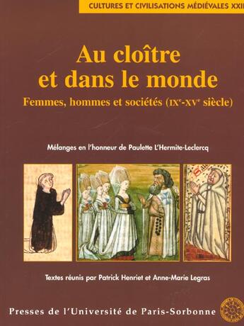 Couverture du livre « Au cloitre et dans le monde » de  aux éditions Sorbonne Universite Presses