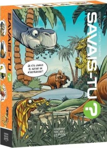 Couverture du livre « Coffret savais-tu ? en couleurs : les Dinosaures, les Chauves-souris, les Serpents, les Araignées » de Alain M. Bergeron et Sampar aux éditions Michel Quintin