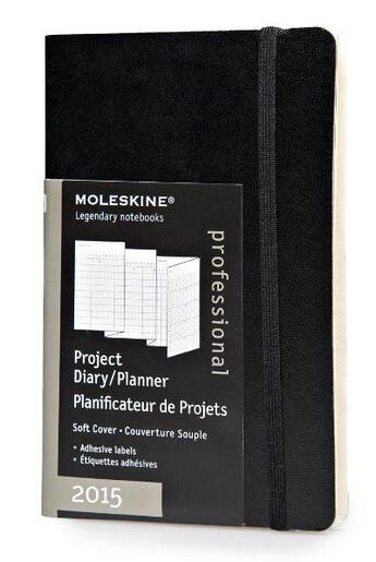 Couverture du livre « Agenda planificateur de projet 2015 poche noir couverture souple » de Moleskine aux éditions Moleskine Papet
