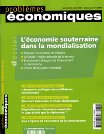 Couverture du livre « L'économie souterraine dans la mondialisation » de  aux éditions Documentation Francaise