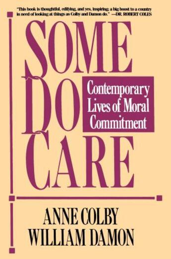 Couverture du livre « Some Do Care » de Damon William aux éditions Free Press