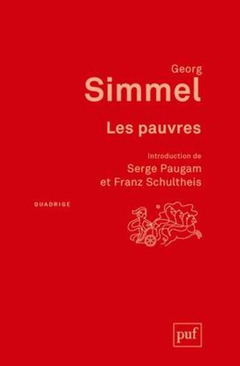 Couverture du livre « Les pauvres (5e édition) » de Georg Simmel aux éditions Puf