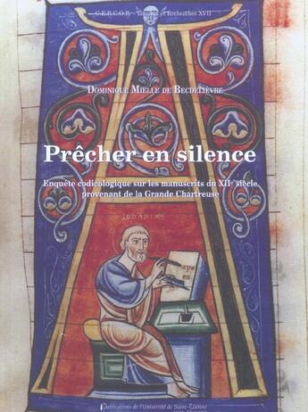 Couverture du livre « Precher en silence » de  aux éditions Pu De Saint Etienne