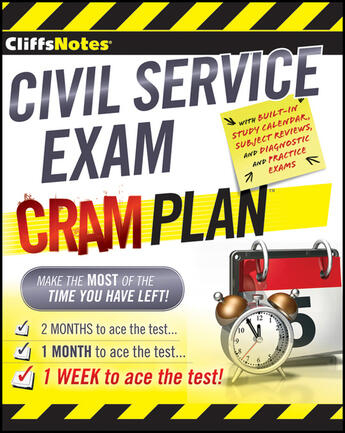 Couverture du livre « CliffsNotes Civil Service Exam Cram Plan » de Northeast Editing Inc Mary Ellen aux éditions Houghton Mifflin Harcourt