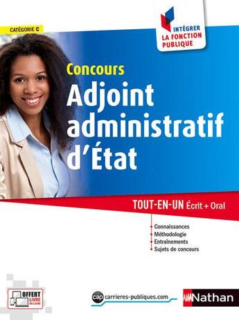 Couverture du livre « Concours adjoint administratif d'état ; catégorie C (édition 2016) » de Pascal Tuccinardi aux éditions Nathan