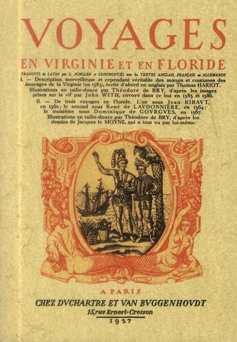 Couverture du livre « Voyages en virginie et en floride » de Vv.Aa aux éditions Maxtor