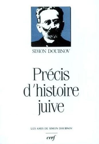 Couverture du livre « Précis d'histoire juive » de Doubnov S aux éditions Cerf