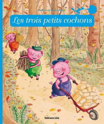 Couverture du livre « Les trois petits cochons » de Anne Royer et Amandine Wanert aux éditions Lito