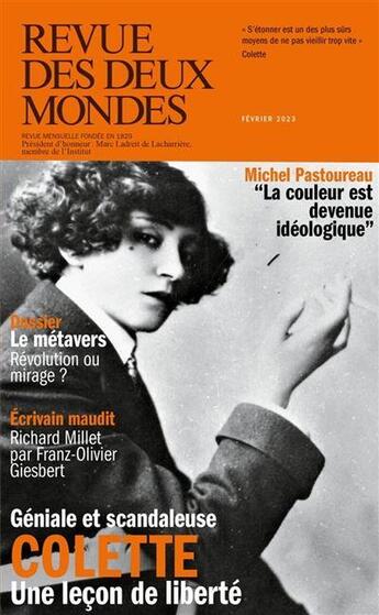 Couverture du livre « Revue des deux mondes fevrier 2023 - colette, l'icone » de  aux éditions Revue Des Deux Mondes