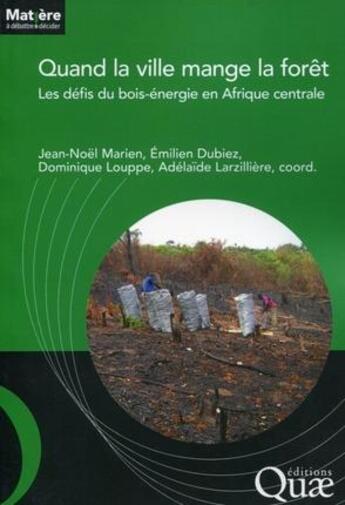 Couverture du livre « Quand la ville mange la forêt ; les défis du bois-énergie en Afrique centrale » de Jean-Noel Marien et Emilien Dubiez et Dominique Louppe aux éditions Quae