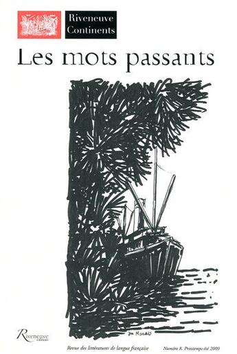 Couverture du livre « Les mots passants » de  aux éditions Riveneuve