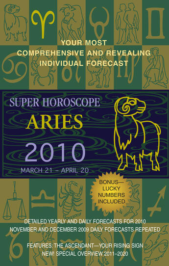 Couverture du livre « Aries (Super Horoscopes 2010) » de Beim Margarete aux éditions Penguin Group Us