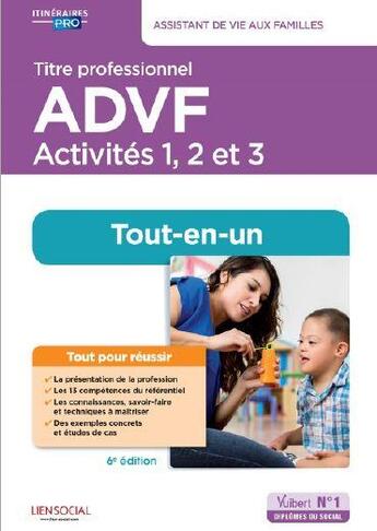 Couverture du livre « Titre professionnel assistant de vie aux familles ; activités 1, 2 et 3 » de  aux éditions Vuibert