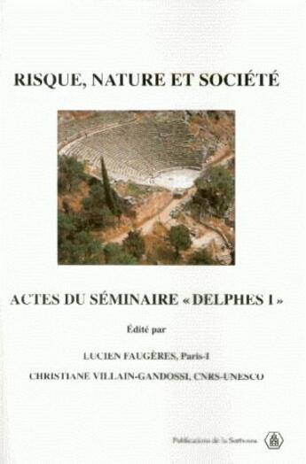 Couverture du livre « Risque, nature et société ; actes du séminaire 