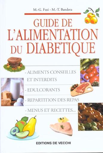 Couverture du livre « Alimentation du diabetique » de Fusi/Bandera aux éditions De Vecchi