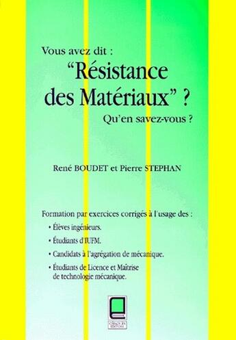 Couverture du livre « VOUS AVEZ DIT 