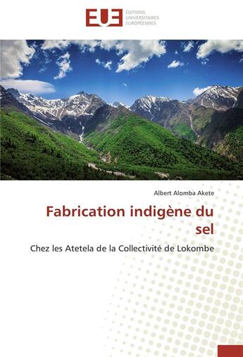 Couverture du livre « Fabrication indigène du sel ; chez les Atetela de la collectivité de Lokombe » de Albert Alomba Akete aux éditions Editions Universitaires Europeennes