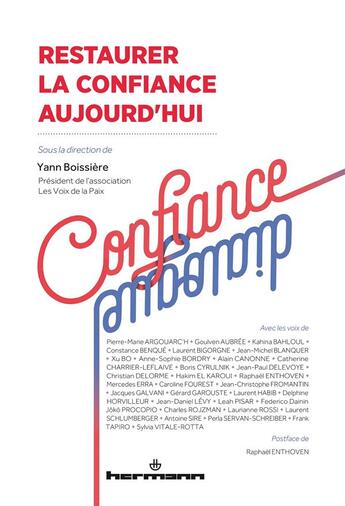 Couverture du livre « Restaurer la confiance aujourd'hui » de Yann Boissiere et Collectif aux éditions Hermann