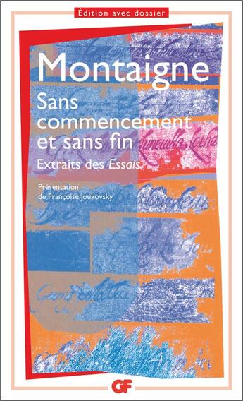 Couverture du livre « Sans commencement et sans fin » de Michel De Montaigne aux éditions Flammarion