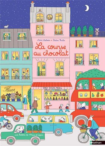 Couverture du livre « Max et Lapin : la course au chocolat » de Pauline Martin et Astrid Desbordes aux éditions Nathan