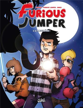 Couverture du livre « Furious jumper Tome 2 : le pire camping » de Emmanuel Nhieu et Jean-Christophe Derrien aux éditions Soleil