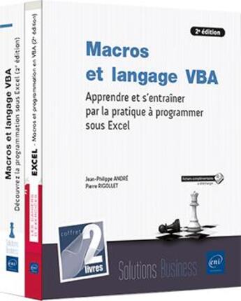 Couverture du livre « Macros et langage VBA : Apprendre et s'entraîner par la pratique à programmer (2e édition) » de Pierre Rigollet et Philippe Andrejean aux éditions Eni