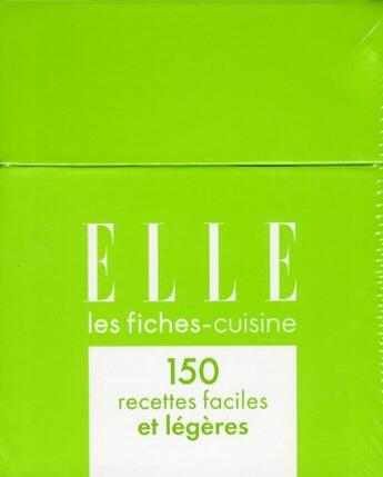 Couverture du livre « Elle ; les fiches-cuisine ; 150 recettes faciles et légères ; coffret » de  aux éditions Glenat