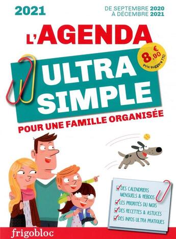 Couverture du livre « Agenda ultra simple pour une famille organisee ! de sept 2020 a dec 2021 » de  aux éditions Play Bac