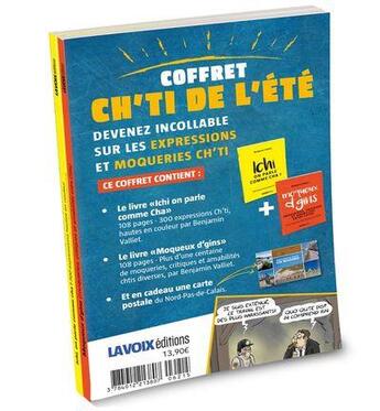 Couverture du livre « Coffret ch'ti de l'été : ichi on parle comme cha + moqueux d'gins » de Valliet aux éditions La Voix Du Nord