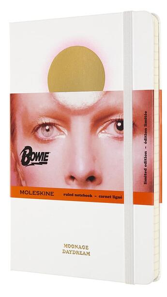 Couverture du livre « David bowie carnet ligne grand format blanc » de Moleskine aux éditions Moleskine