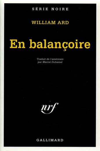 Couverture du livre « En balançoire » de William Ard aux éditions Gallimard