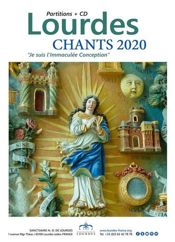 Couverture du livre « Lourdes - chants 2020 - ed. adf bayard musique » de Jean-Paul Lecot aux éditions Adf - Bayard Musique