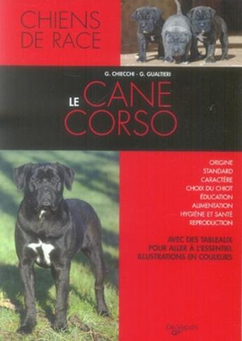 Couverture du livre « Le cane corso » de Gualtieri aux éditions De Vecchi