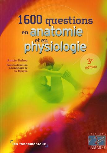 Couverture du livre « 1600 questions réponses d'anatomie » de Duboc aux éditions Lamarre