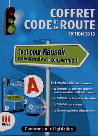 Couverture du livre « Réussir son code de la route ; coffret (édition 2013) » de  aux éditions Micro Application